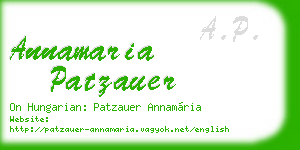 annamaria patzauer business card